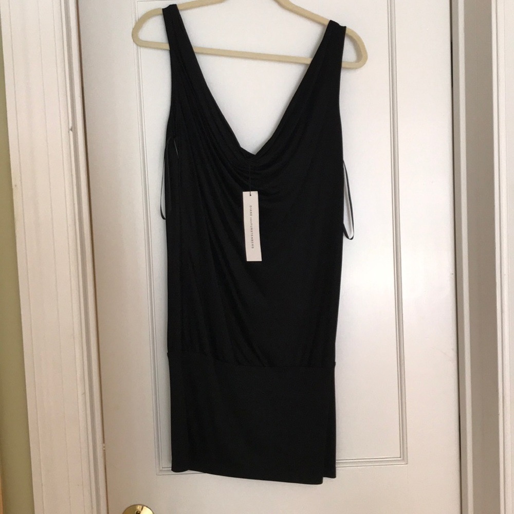 DVF mini dress black size 8